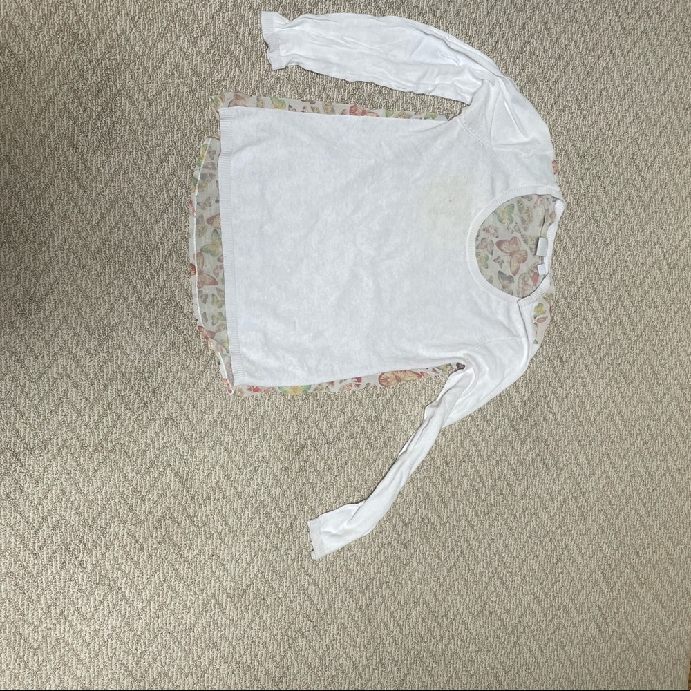 butterfly white blouse